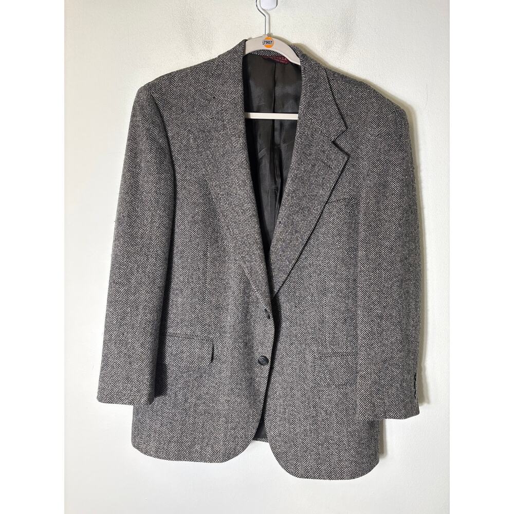 Mens Hanover Square Black Houndstooth Sports Jacket Custom